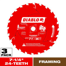Tracking Point 7-1/4 In. X 24-Tooth Framing Circular Saw Blade (3-Pack)