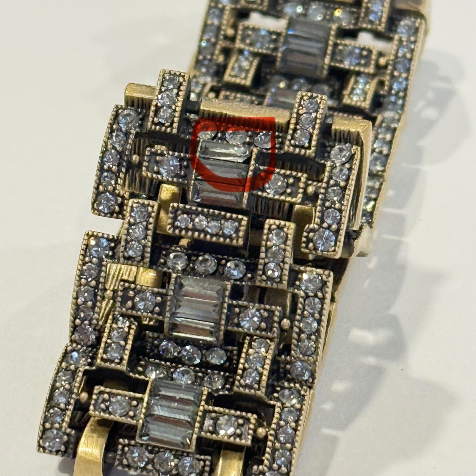 Heidi Daus Rhinestone Wide Statement Bracelet Gra… - image 13