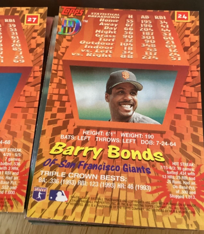 1995 Topps SportFlics Béisbol lote de 43 cartas diferentes Griffey, Bonds, Piazza. Foto 2 de 4