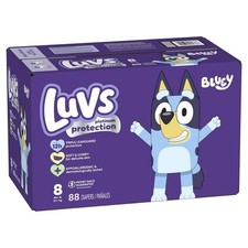 1 large box Luvs Diapers Size 8, 88 Count, 59.99-FREE SHIPPING