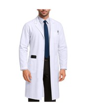 NY Threads Professional White Lab Coat for Men, Long Sleeve Medical... Fast Ship
