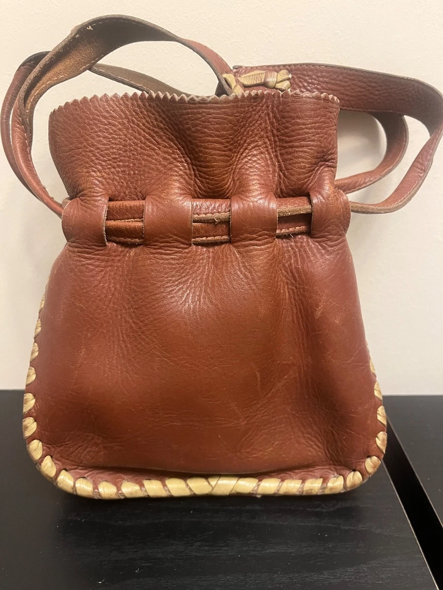 Leather Drawstring Original Vintage Bags, Handbags & Cases for