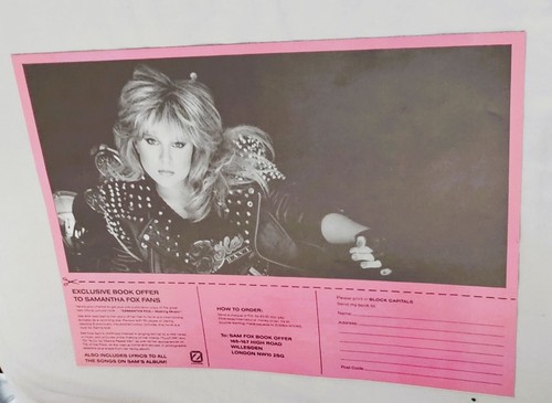 SAMANTHA FOX Touch Me UK LP 1986 *** SIGNED WITH SIGNED POSTER! *** Jive HIP 39 - Picture 9 of 10