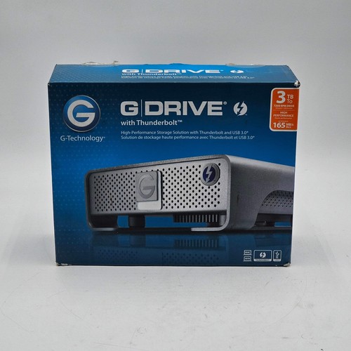 G Drive Thunderbolt External Hard Drive USB 3000GB Silver