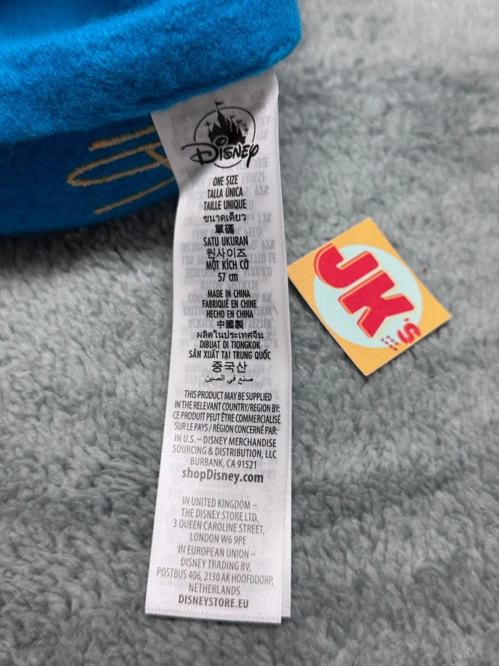 NUEVO Sombrero Boina Pato Donald Disney 90 Aniversario Azul Parques Disneyland Blanco Foto 3 de 3