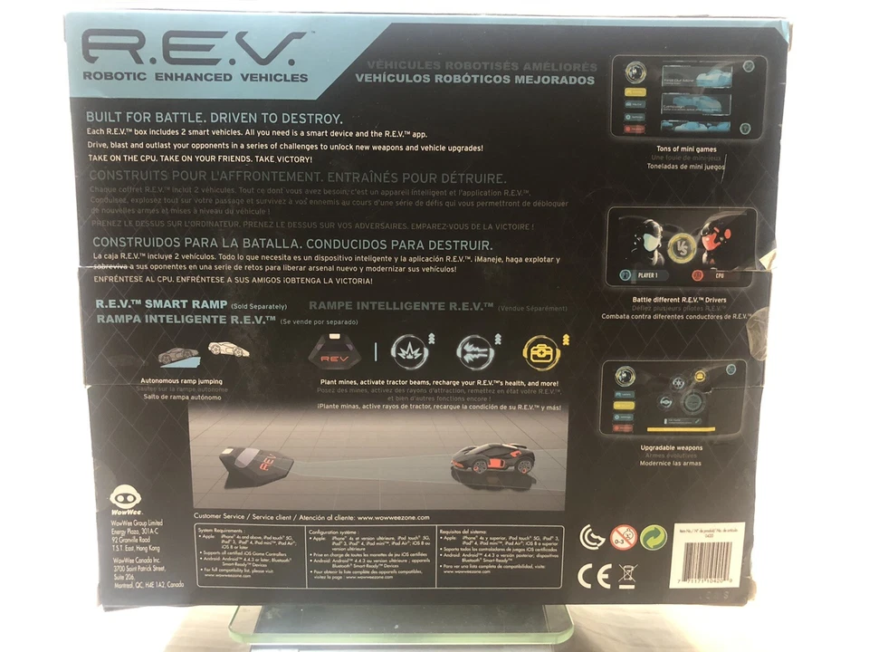 WowWee REV Robotic Enhanced Vehicles Complete Battle Pack 2 RC Bluetooth Cars - Image 2 of 4