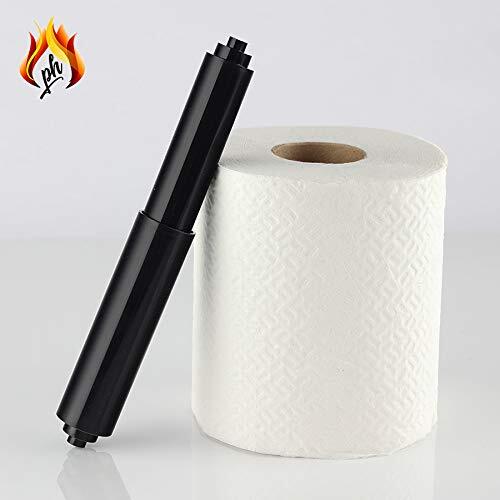Toilettenpapierhalter schwarz Federstange Rolle Ersatz 6 Zoll robuster Kunststoff - Bild 2 von 8