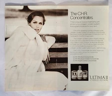 1977 Lauren Hutton Ultima II CHR Concentrates  11 x 9" 2 Page Print Ad