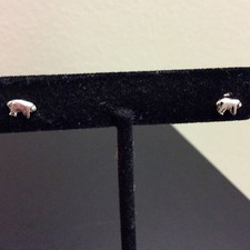 Sterling Silver Bear Stud Post Earrings