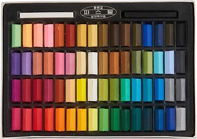 Mungyo Professional Non Toxic Square Chalk Soft Pastel 64 Pack Assorted Colors