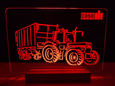 CASE IH 1455 XL IHC Anhänger Schlepper Bulldog Maschine LED Schild NEU Geschenk