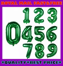 40" Green Giant Foil Number Balloons 0-9 Air Helium Birthday Party Balloon Age