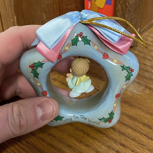 Precious Moments Joy To The World Blue Star Christmas Tree Ornament - Picture 7 of 10