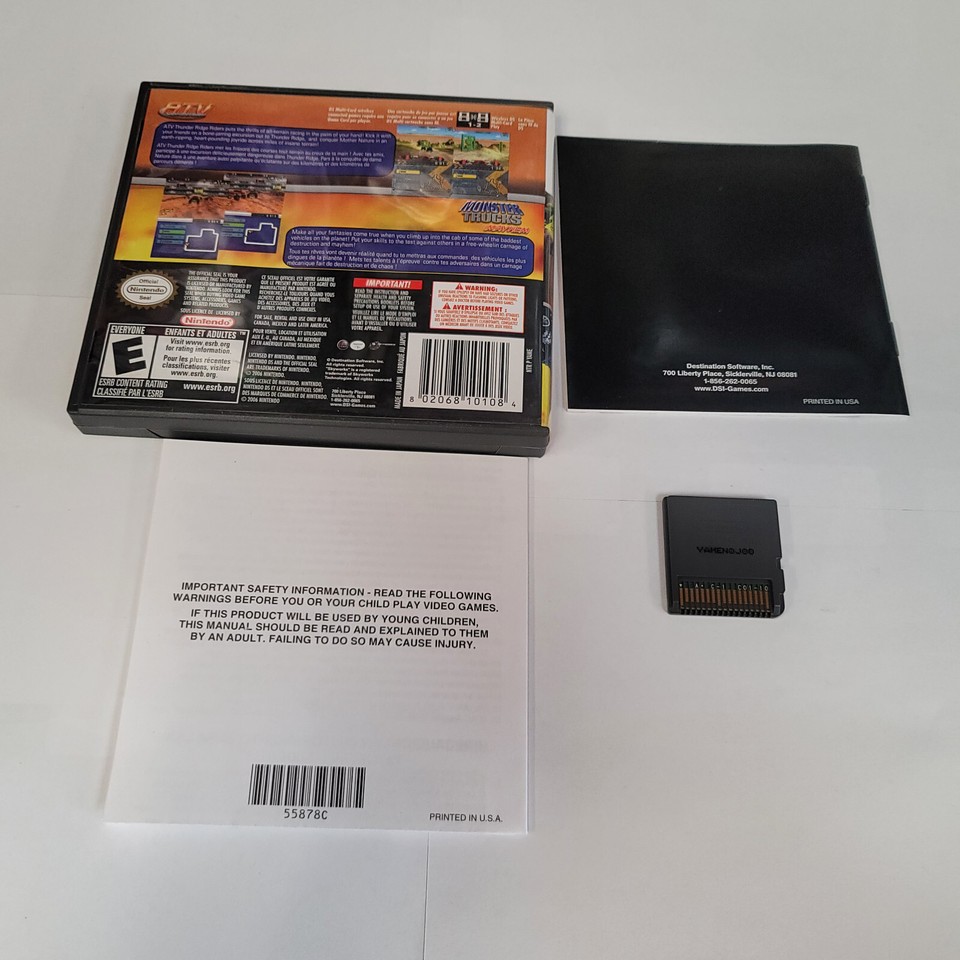 ATV Thunder Ridge Riders & Monster Trucks Mayhem NintendoDS Complete ...