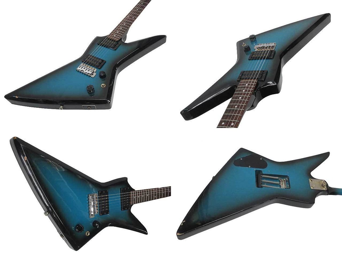極美品Aria Pro II MAC llic Blue エレキギター Aria Proll ProII MAC-STD MBS＋SS-KY+AG-05 BLU アリアプロ2