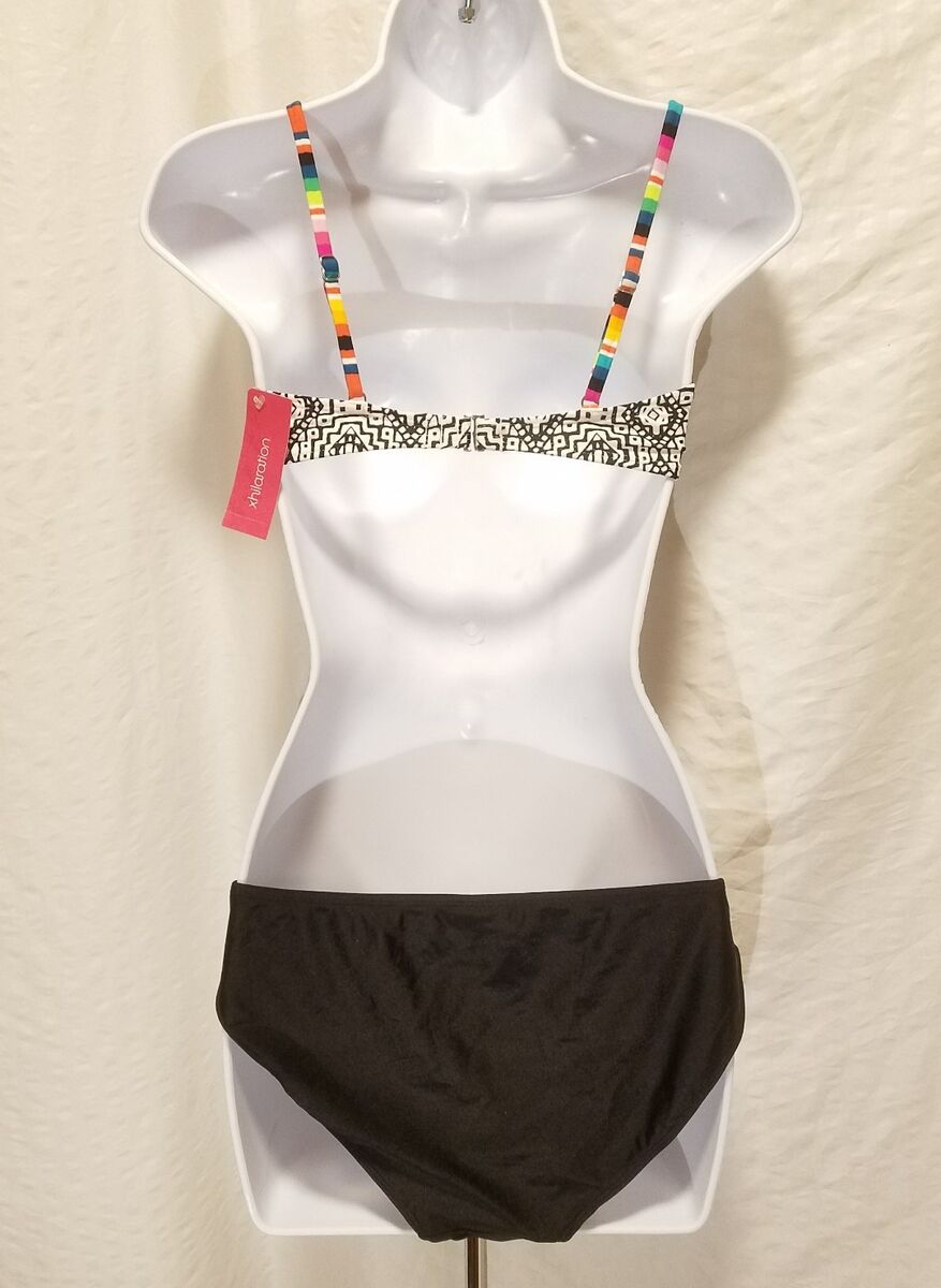 Coco pleats swimwear♡andmary black/white ANDMARY】Coco pleats swimwear