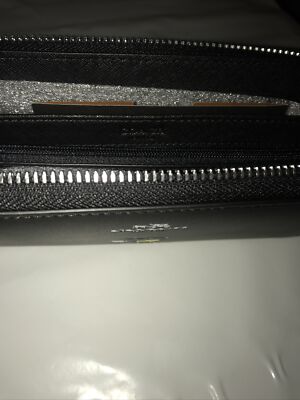 Coach x Peanuts Snoopy Long Zip Around Wallet Black Leather