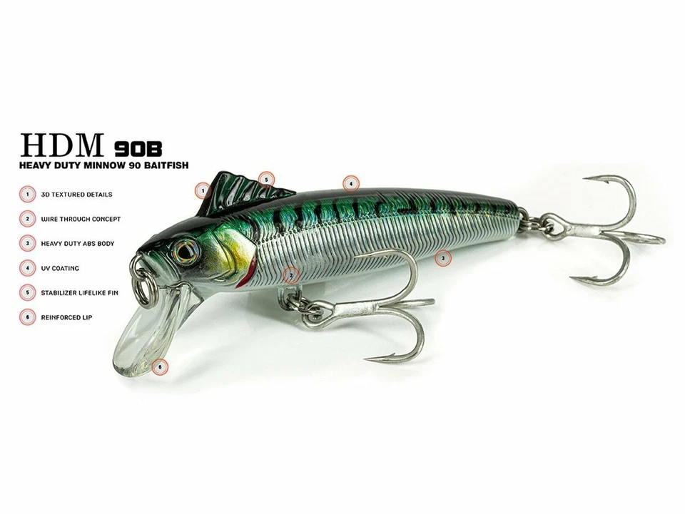 Molix HDM 90B Heavy Duty Minnow 90 Baitfish 9cm 44g Leurre NEUF COULEURS - Photo 1/1