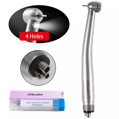 Dental Fiber Optic E-generator LED High Speed Handpiece Turbine 4 HOLE po