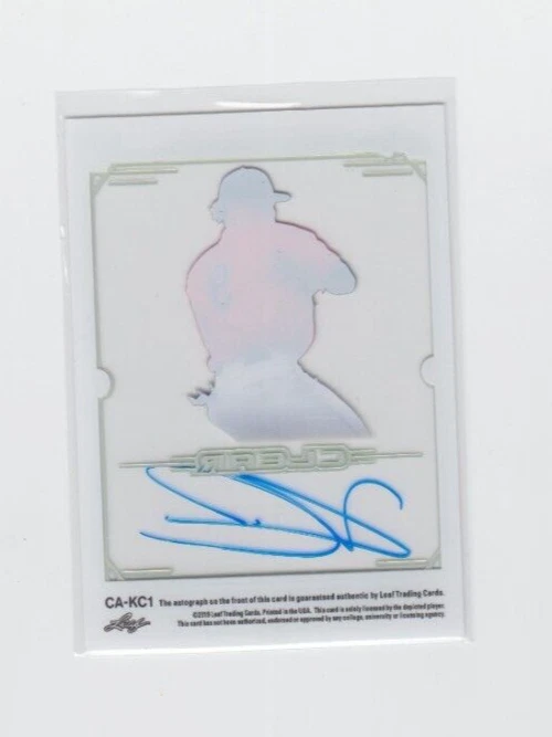 2019 Leaf Trinity Keoni Cavaco Green Clear Auto #ed 3/25 SP - Image 2 of 2