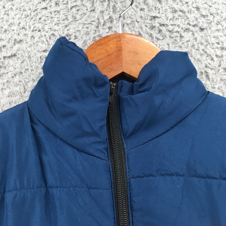 Ford Twins Puffer Vest Jacket Mens Medium Full Zip Sleeveless Collared Baseball - Image 3 of 4