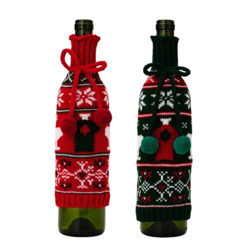 Christmas Champagne Bottle Covers for XmasDecor Great to Wine Lovers - Picture 1 of 10