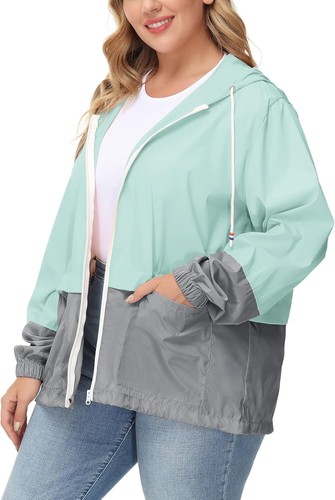 Fashionable Waterproof Plus Size Raincoat with Pockets & Sun Protection - Picture 4 of 7