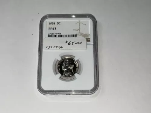 1951-P Jefferson Nickel NGC PF 67