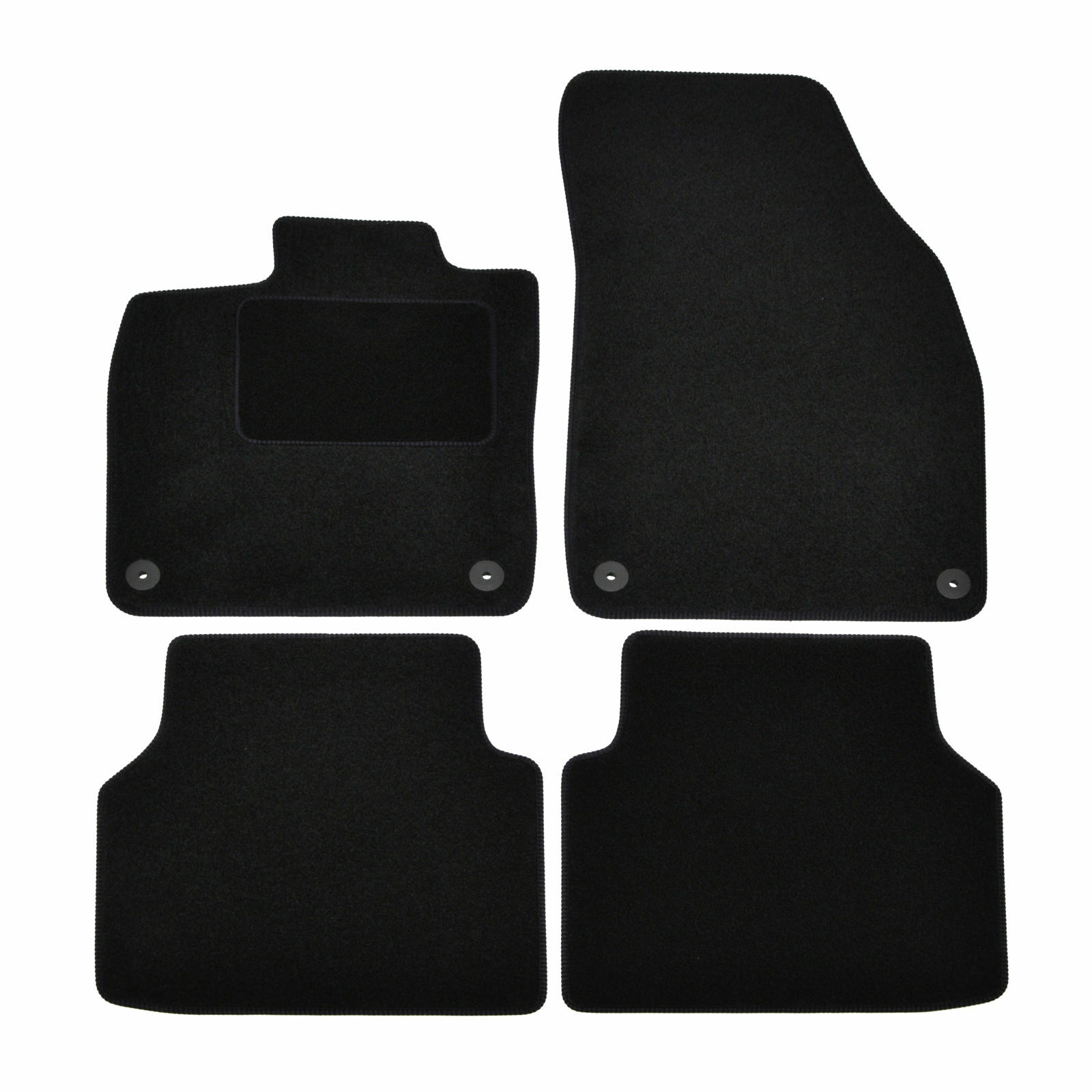 Tapis de sol velours sur mesure Skoda Enyaq iv noir 4 pièces ajustement parfait
