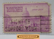 1950 USA Postage Washington National Capital 3 Cents Stamp - #S42190NQ