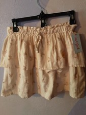 Cat  Jack Girls Skirt Woven Pull on Tiered elastic waistband size L Butterfly