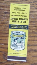 LOWE BROTHERS PAINTS MATCHBOOK COVER: SMITH HARDWARE PARKERSBURG, WEST VIRGINIA