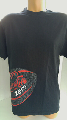 Coke Zero Football T-Shirt  Coca-Cola Adult Size Large