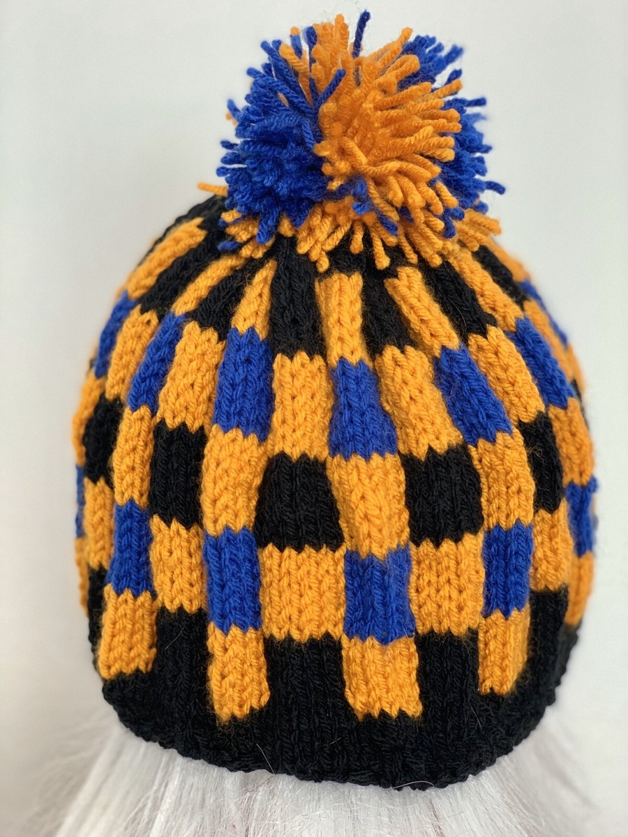 Hand Knits 2 Love Beanie Hat Cap Designer Fashion Plaid  display picture 2