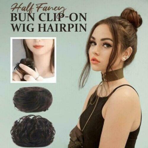 Half Fancy Bun Clip-on Wig Hairpin Ball Clip hair Bun For Women Girls E1N0  | eBay