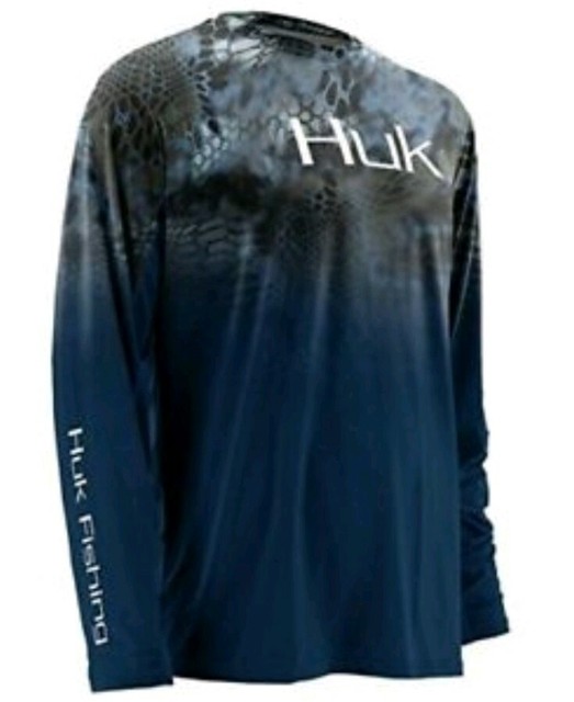Huk Fishing Shirt Kryptek Fade Icon Uv Sun Ls Neptune H120011 Small For Sale Online Ebay