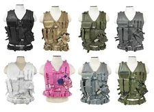VISM PVC Heavy Duty  Tactical Vest w/Holster XS-SM, M-2XL, 2XL-4XL Adjustable