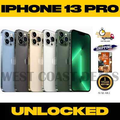 New Apple iPhone 13 Pro 128GB Factory Unlocked T-Mobile AT&T Verizon Smartphone