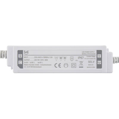 SeKi 24V DC 40W 1,67A Konstantspannungs LED Treiber, Netzteil, IP67 + MM