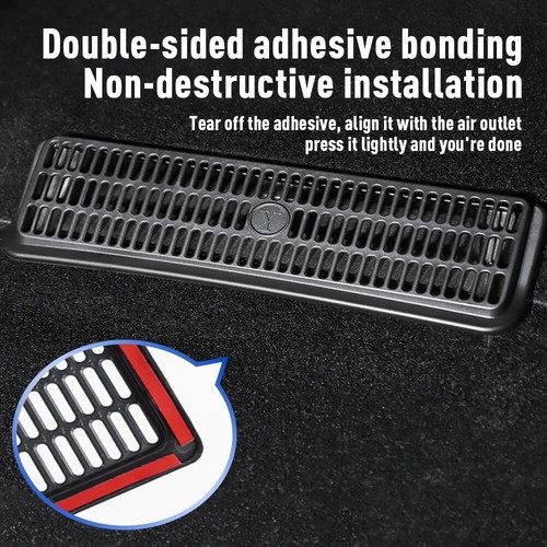 For Tesla Model 3 Model Y Under Seat Air Outlet Cover Air Conditioning Air Ou... - Foto 5 di 8