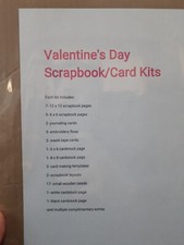 Valentines Day Scrapbook Kit Hearts Red Love Pink cardstock