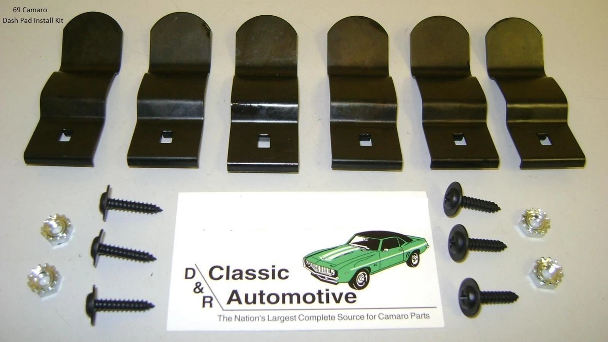 Dash Pad Installation 16pc Kit 69 Camaro In Stock mounting kit screw clip