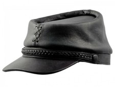 American Civil War Kepi High Quality Leather Cap, Extraordinary Craftsmanship