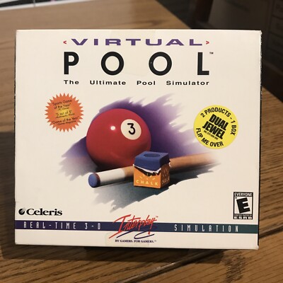 Virtual Pool 1, Virtual Pool 2 Bundle (PC, CD) Brand New 1998 Windows 95