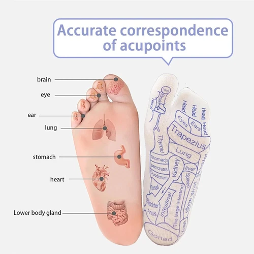 Acupressure Reflexology Socks With Trigger Point Massage Tool Foot Massage Sock - Picture 5 of 20
