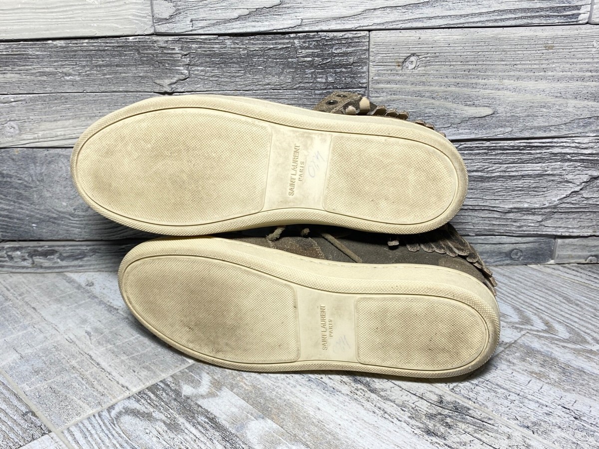 SAINT LAURENT Hedi Slimane WOMEN'S SL/18 H Fringe Camo Hightop