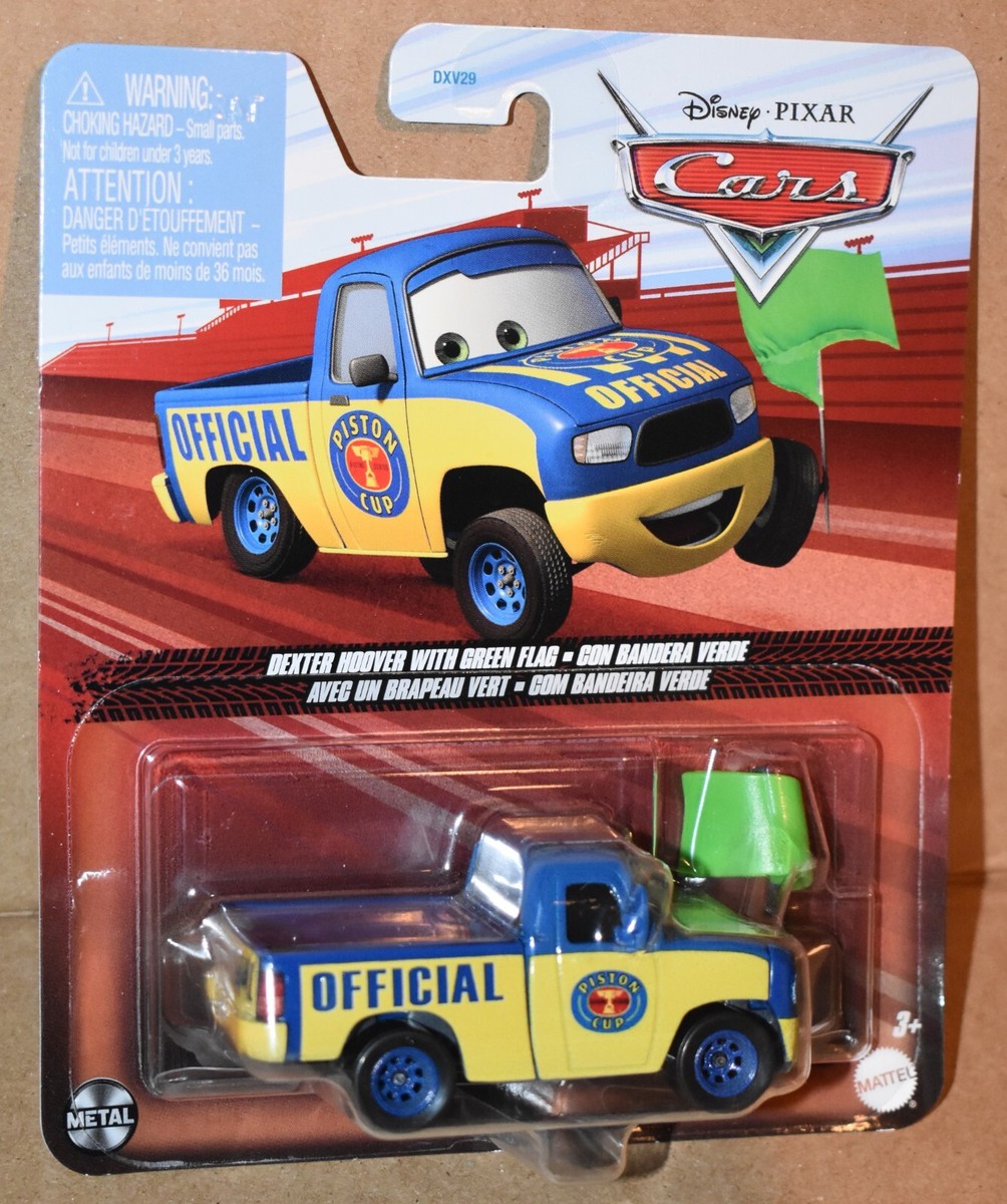 Disney Pixar Cars DEXTER HOOVER WITH GREEN FLAG NEW | eBay