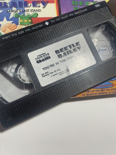 BEETLE BAILEY VHS Lot Of 3 Video Tape Animated Comics 1990s 2 NEW 1 Opened - Picture 5 of 14