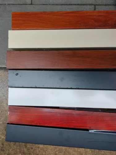 Powder coated Aluminium Post Tube Pipe Fence Support 75mm 3" Teak 1 piece 2400mm - Picture 4 of 10