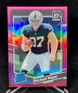 2023 Donruss Football Optic Rated Rookie Pink Preview Michael Mayer #361 Raiders